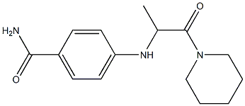 4-{[1-oxo-1-(piperidin-1-yl)propan-2-yl]amino}benzamide Struktur