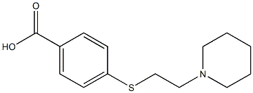 4-{[2-(piperidin-1-yl)ethyl]sulfanyl}benzoic acid Struktur