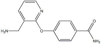 4-{[3-(aminomethyl)pyridin-2-yl]oxy}benzamide Struktur