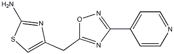 4-{[3-(pyridin-4-yl)-1,2,4-oxadiazol-5-yl]methyl}-1,3-thiazol-2-amine Struktur