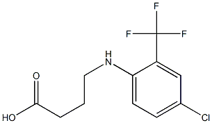 4-{[4-chloro-2-(trifluoromethyl)phenyl]amino}butanoic acid Struktur