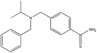 4-{[benzyl(propan-2-yl)amino]methyl}benzene-1-carbothioamide Struktur