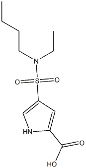 4-{[butyl(ethyl)amino]sulfonyl}-1H-pyrrole-2-carboxylic acid Struktur