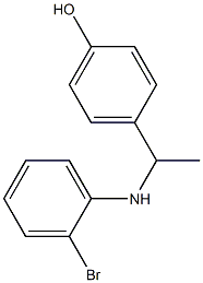 4-{1-[(2-bromophenyl)amino]ethyl}phenol Struktur