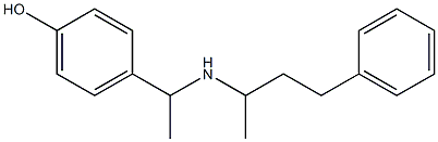 4-{1-[(4-phenylbutan-2-yl)amino]ethyl}phenol Struktur