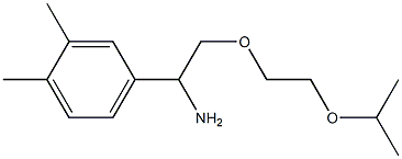 4-{1-amino-2-[2-(propan-2-yloxy)ethoxy]ethyl}-1,2-dimethylbenzene Struktur