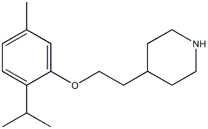 4-{2-[5-methyl-2-(propan-2-yl)phenoxy]ethyl}piperidine Struktur