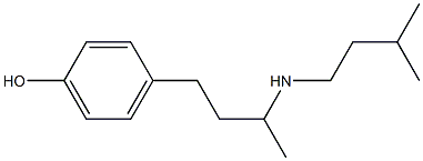 4-{3-[(3-methylbutyl)amino]butyl}phenol Struktur