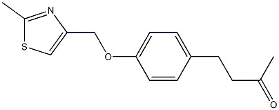 4-{4-[(2-methyl-1,3-thiazol-4-yl)methoxy]phenyl}butan-2-one Struktur