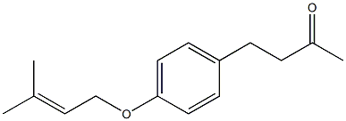 4-{4-[(3-methylbut-2-en-1-yl)oxy]phenyl}butan-2-one Struktur