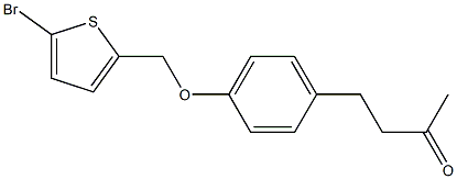 4-{4-[(5-bromothien-2-yl)methoxy]phenyl}butan-2-one Struktur