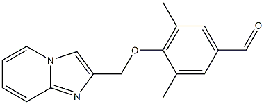 4-{imidazo[1,2-a]pyridin-2-ylmethoxy}-3,5-dimethylbenzaldehyde Struktur