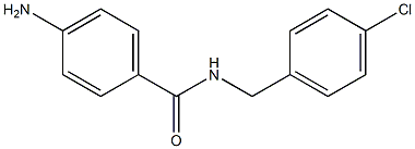 4-amino-N-[(4-chlorophenyl)methyl]benzamide Struktur