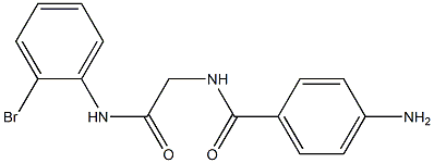 4-amino-N-{2-[(2-bromophenyl)amino]-2-oxoethyl}benzamide Struktur