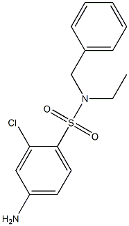 4-amino-N-benzyl-2-chloro-N-ethylbenzene-1-sulfonamide Struktur