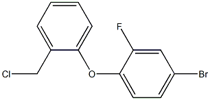 4-bromo-1-[2-(chloromethyl)phenoxy]-2-fluorobenzene Struktur