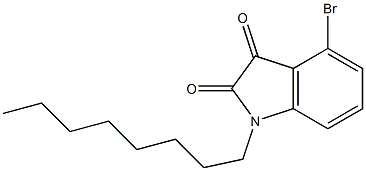 4-bromo-1-octyl-2,3-dihydro-1H-indole-2,3-dione Struktur