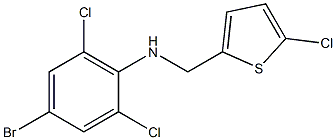 4-bromo-2,6-dichloro-N-[(5-chlorothiophen-2-yl)methyl]aniline Struktur