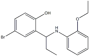 4-bromo-2-{1-[(2-ethoxyphenyl)amino]propyl}phenol Struktur