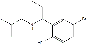 4-bromo-2-{1-[(2-methylpropyl)amino]propyl}phenol Struktur