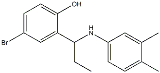 4-bromo-2-{1-[(3,4-dimethylphenyl)amino]propyl}phenol Struktur