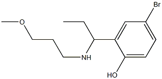 4-bromo-2-{1-[(3-methoxypropyl)amino]propyl}phenol Struktur