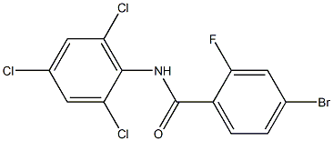 4-bromo-2-fluoro-N-(2,4,6-trichlorophenyl)benzamide Struktur