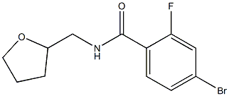 4-bromo-2-fluoro-N-(tetrahydrofuran-2-ylmethyl)benzamide Struktur