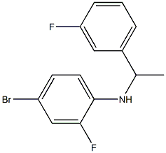 4-bromo-2-fluoro-N-[1-(3-fluorophenyl)ethyl]aniline Struktur