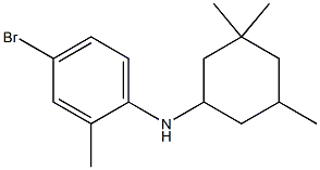 4-bromo-2-methyl-N-(3,3,5-trimethylcyclohexyl)aniline Struktur