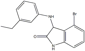 4-bromo-3-[(3-ethylphenyl)amino]-2,3-dihydro-1H-indol-2-one Struktur