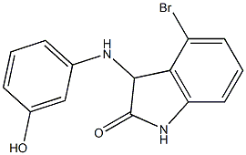 4-bromo-3-[(3-hydroxyphenyl)amino]-2,3-dihydro-1H-indol-2-one Struktur