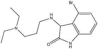 4-bromo-3-{[3-(diethylamino)propyl]amino}-2,3-dihydro-1H-indol-2-one Struktur