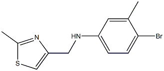 4-bromo-3-methyl-N-[(2-methyl-1,3-thiazol-4-yl)methyl]aniline Struktur