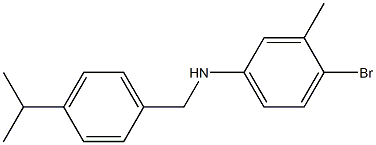 4-bromo-3-methyl-N-{[4-(propan-2-yl)phenyl]methyl}aniline Struktur