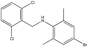 4-bromo-N-[(2,6-dichlorophenyl)methyl]-2,6-dimethylaniline Struktur