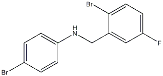 4-bromo-N-[(2-bromo-5-fluorophenyl)methyl]aniline Struktur