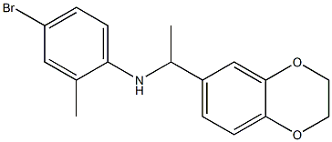 4-bromo-N-[1-(2,3-dihydro-1,4-benzodioxin-6-yl)ethyl]-2-methylaniline Struktur