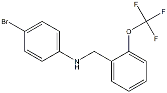 4-bromo-N-{[2-(trifluoromethoxy)phenyl]methyl}aniline Struktur