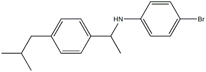 4-bromo-N-{1-[4-(2-methylpropyl)phenyl]ethyl}aniline Struktur