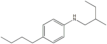 4-butyl-N-(2-methylbutyl)aniline Struktur