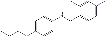 4-butyl-N-[(2,4,6-trimethylphenyl)methyl]aniline Struktur