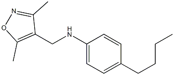 4-butyl-N-[(3,5-dimethyl-1,2-oxazol-4-yl)methyl]aniline Struktur