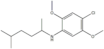 4-chloro-2,5-dimethoxy-N-(5-methylhexan-2-yl)aniline Struktur