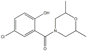 4-chloro-2-[(2,6-dimethylmorpholin-4-yl)carbonyl]phenol Struktur