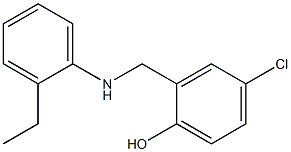 4-chloro-2-{[(2-ethylphenyl)amino]methyl}phenol Struktur