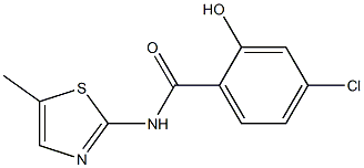 4-chloro-2-hydroxy-N-(5-methyl-1,3-thiazol-2-yl)benzamide Struktur