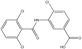 4-chloro-3-[(2,6-dichlorobenzene)amido]benzoic acid Struktur