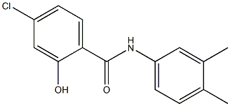 4-chloro-N-(3,4-dimethylphenyl)-2-hydroxybenzamide Struktur