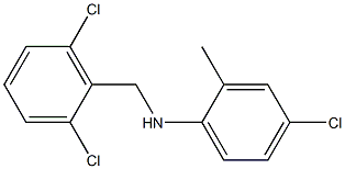 4-chloro-N-[(2,6-dichlorophenyl)methyl]-2-methylaniline Struktur